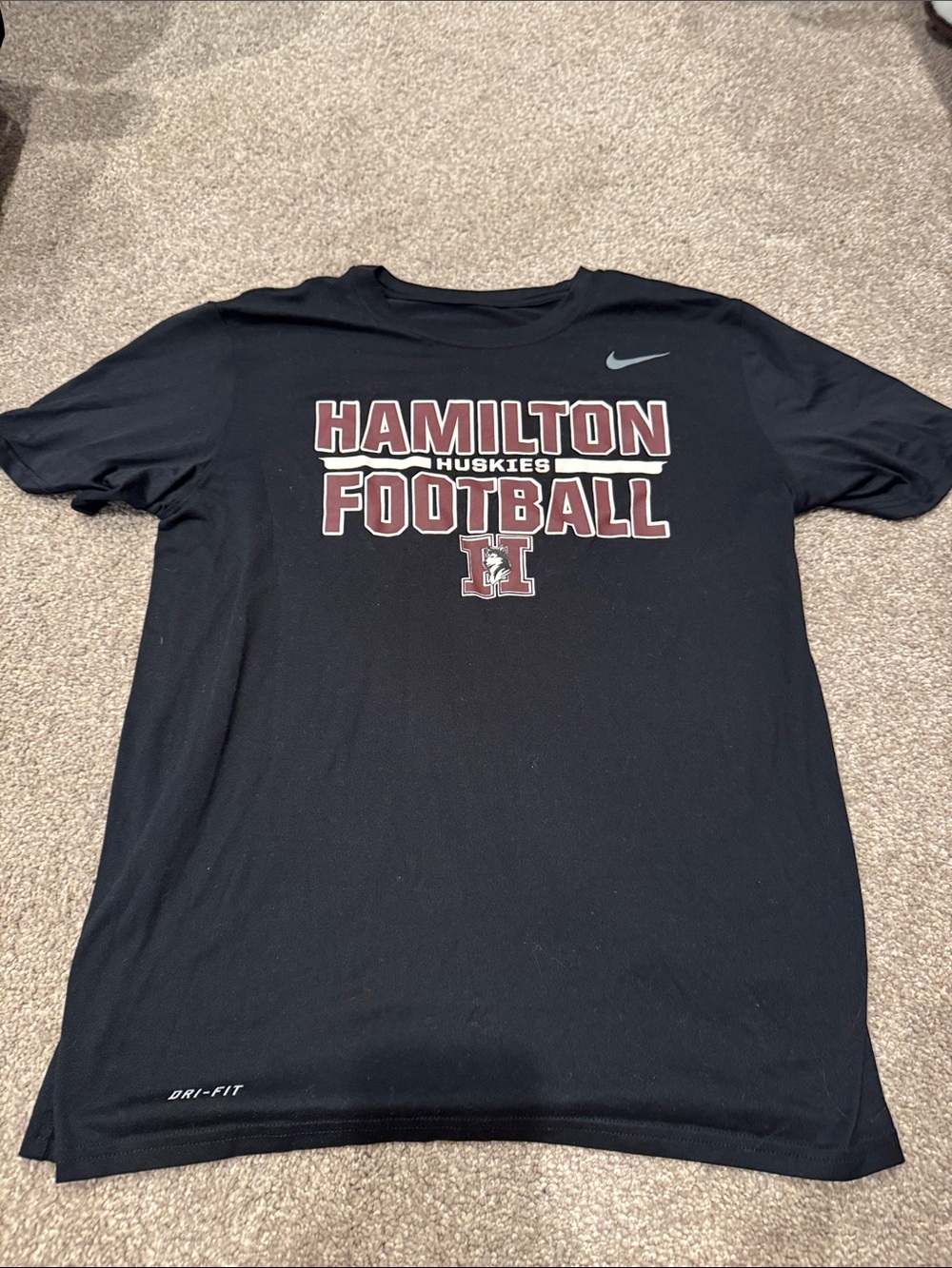 Nike Black Hamilton Huskies Football Performance Tee